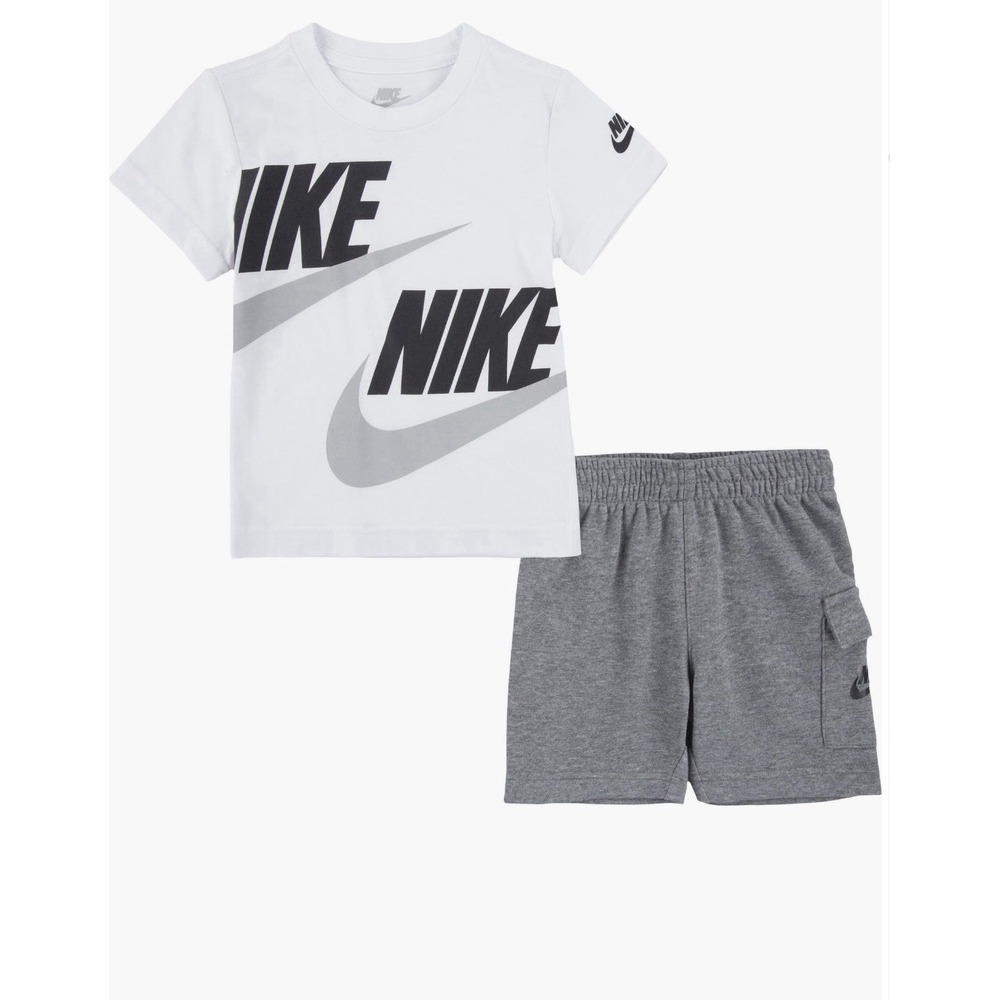 Nike Kids' T-Shirt Top & Cargo Shorts Set Toddler 2T Boys Athletic Play Set New
